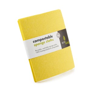 ecoLiving Yellow Compostable Sponge Cleaning Cloths