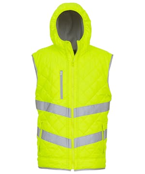 Yoko Hi-Vis Kensington Hooded Gilet